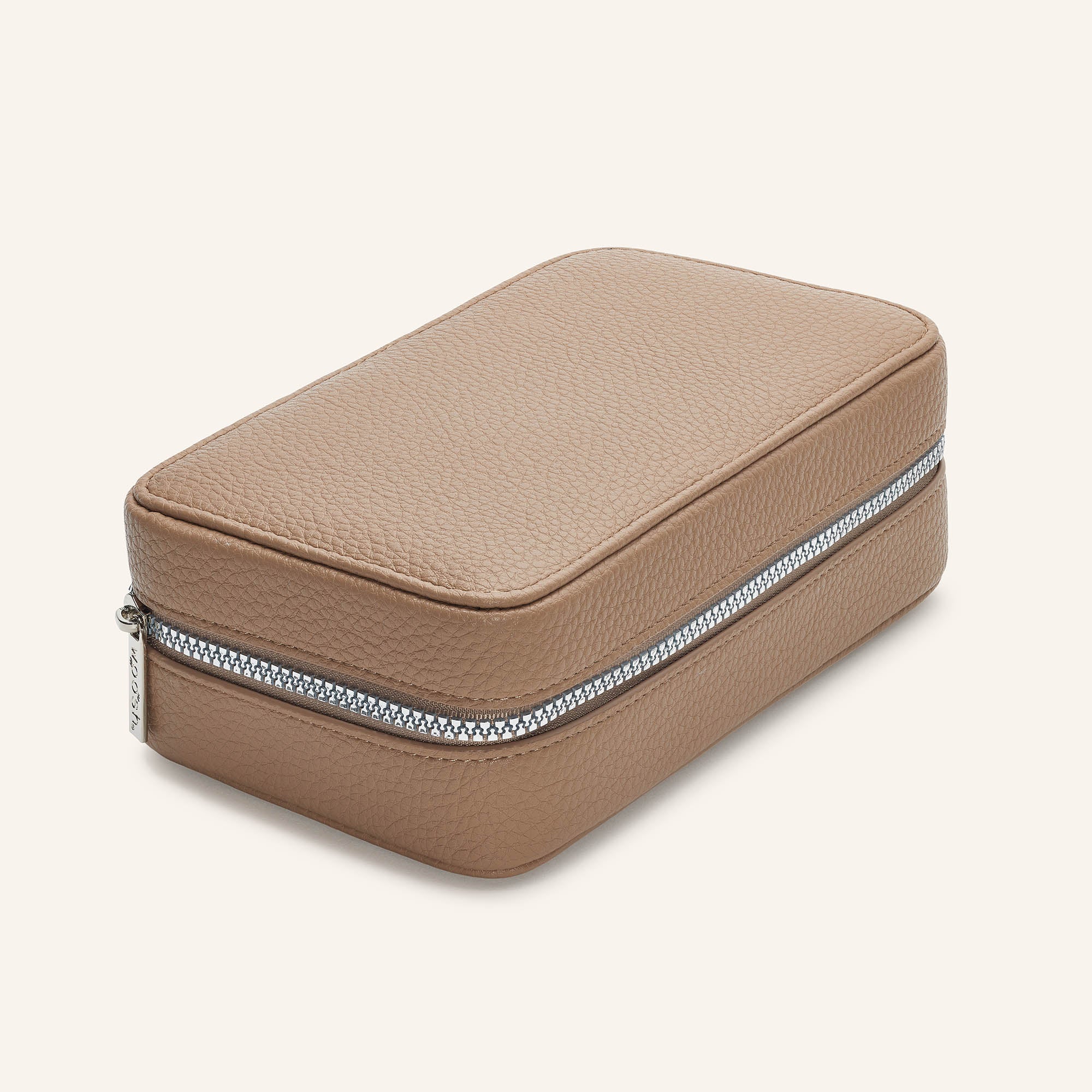 Our new fold out case in shade sand closed
