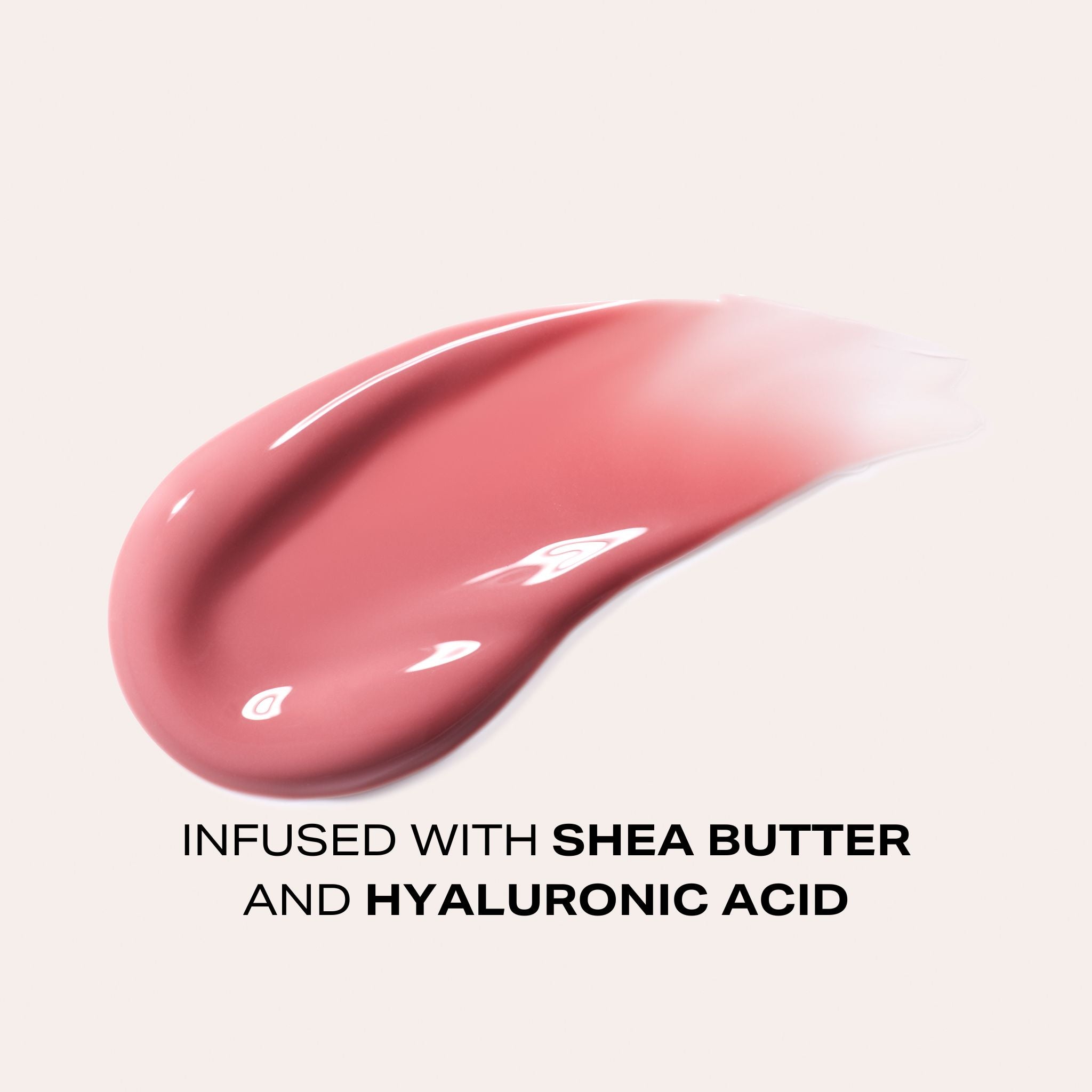 Perfect glob of Hint lip gloss, previously known as beige natural. The ideal nude pink