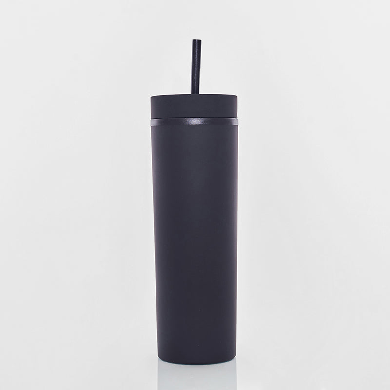 Matte Blank Tumbler with Straw