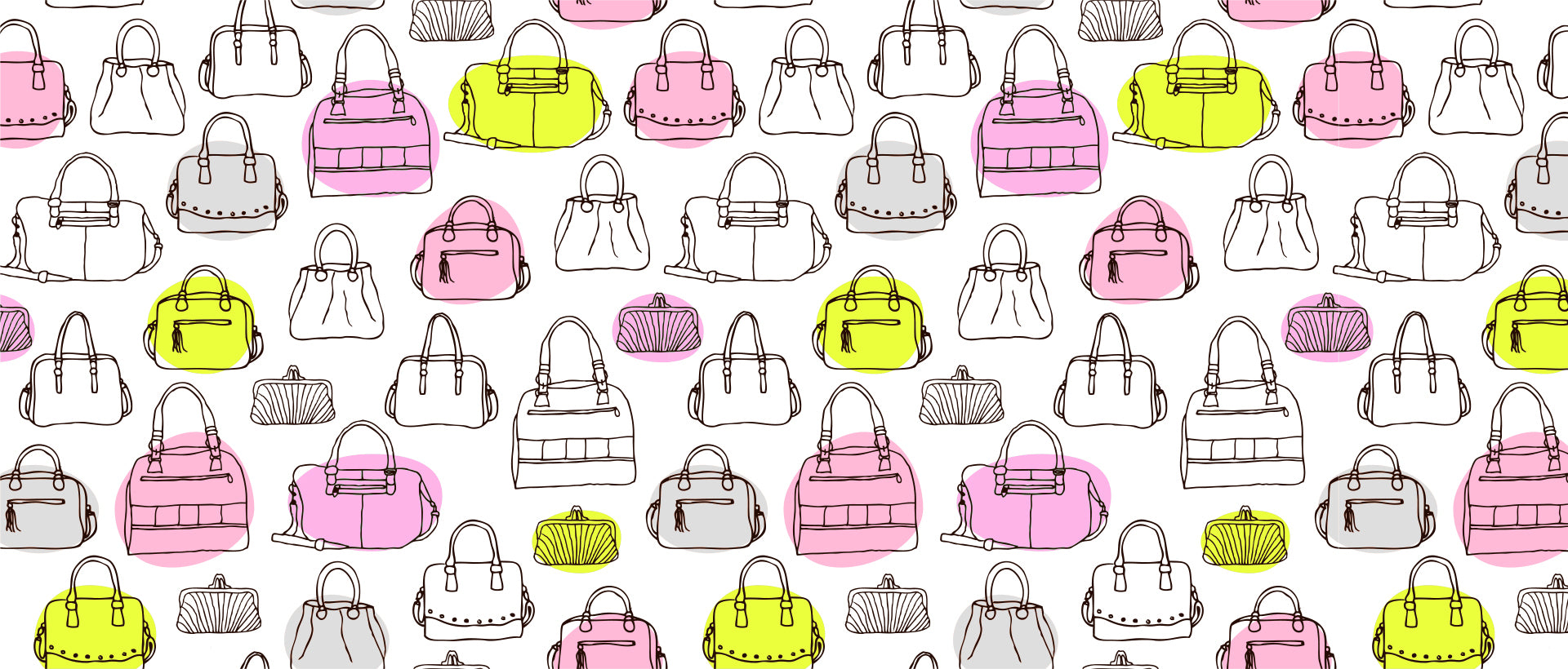 Drawings of bags with some colored in 
