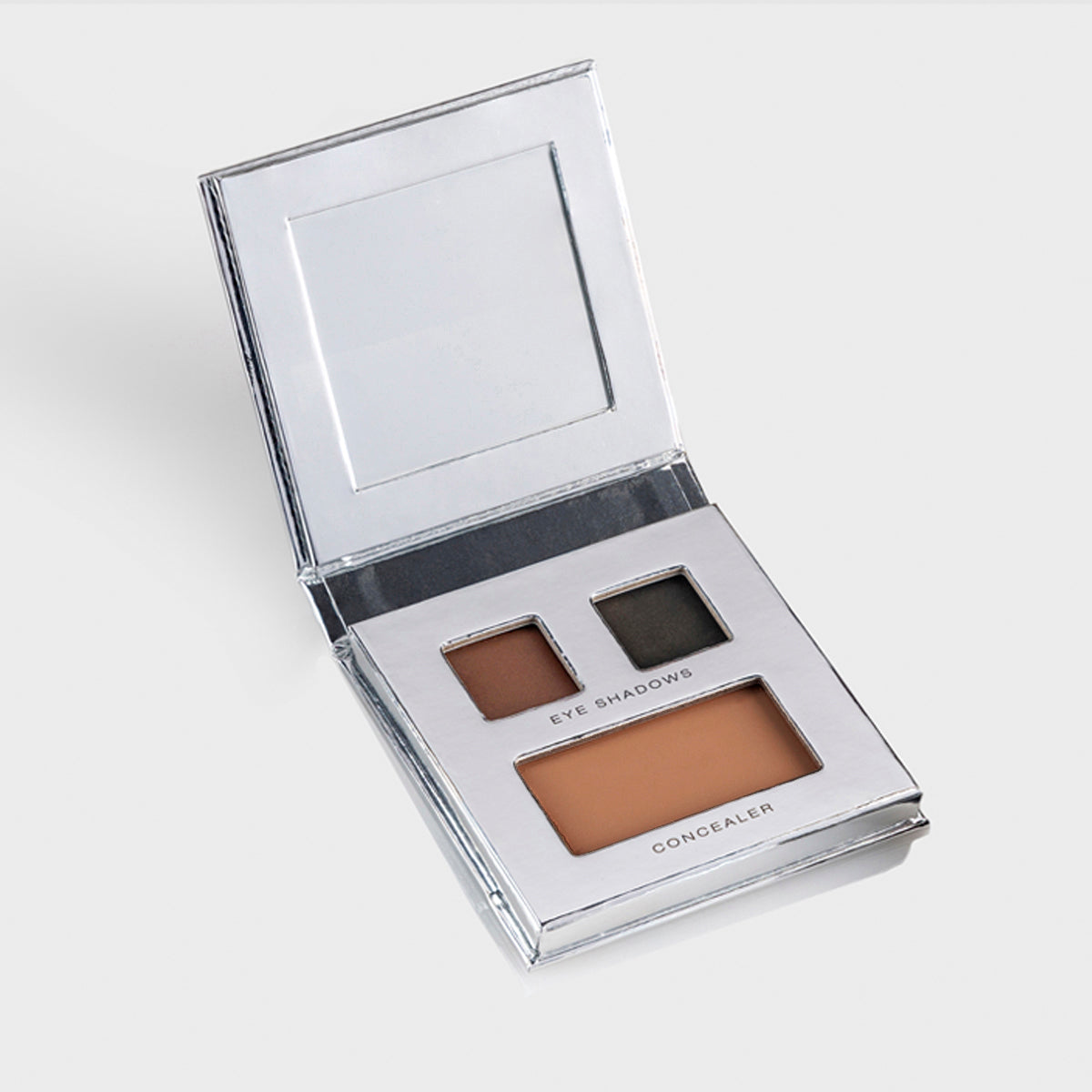 Fold Out Eyes Palette with Brown & Black Eyeshadow with concealer. Includes a mirror. In Shade Toffee. 