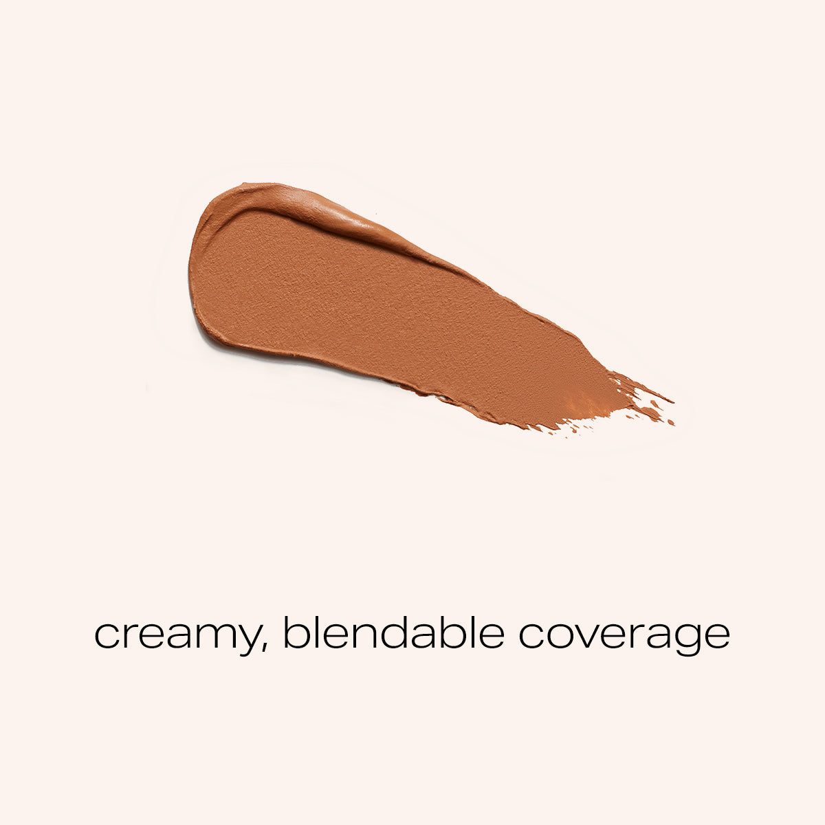 swipe/swatch of concealer to show creamy blendable coverage in shade butter pecan