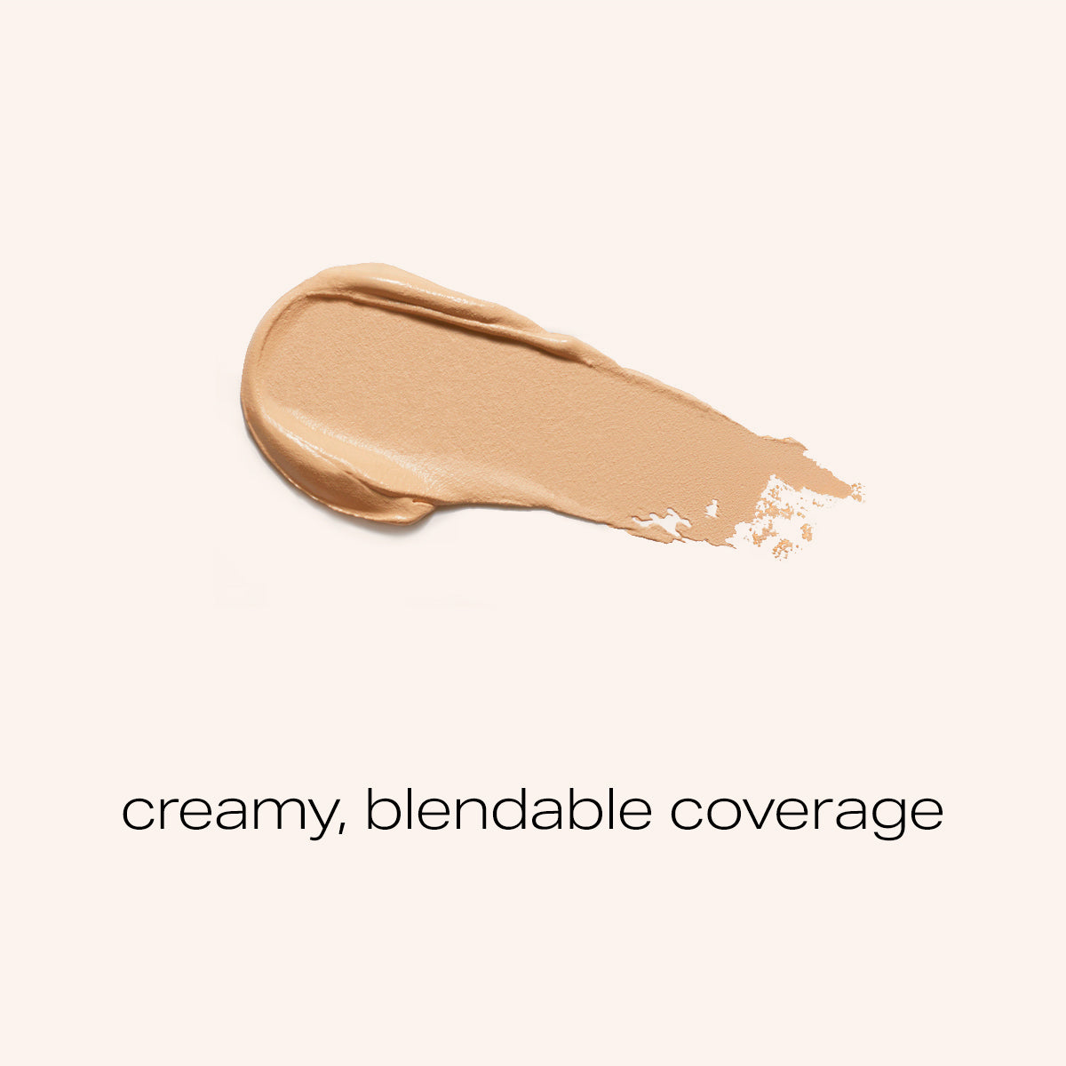 swipe/ swatch of concealer showing creamy blendable coverage