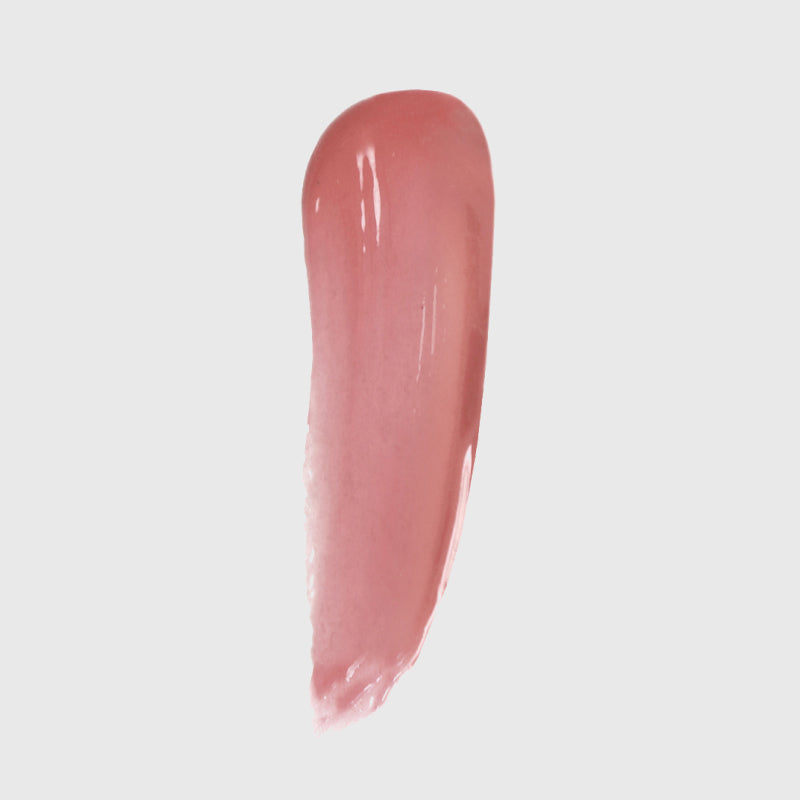 Swatch Spread of the beige natural spin on lip gloss to demonstrate the color