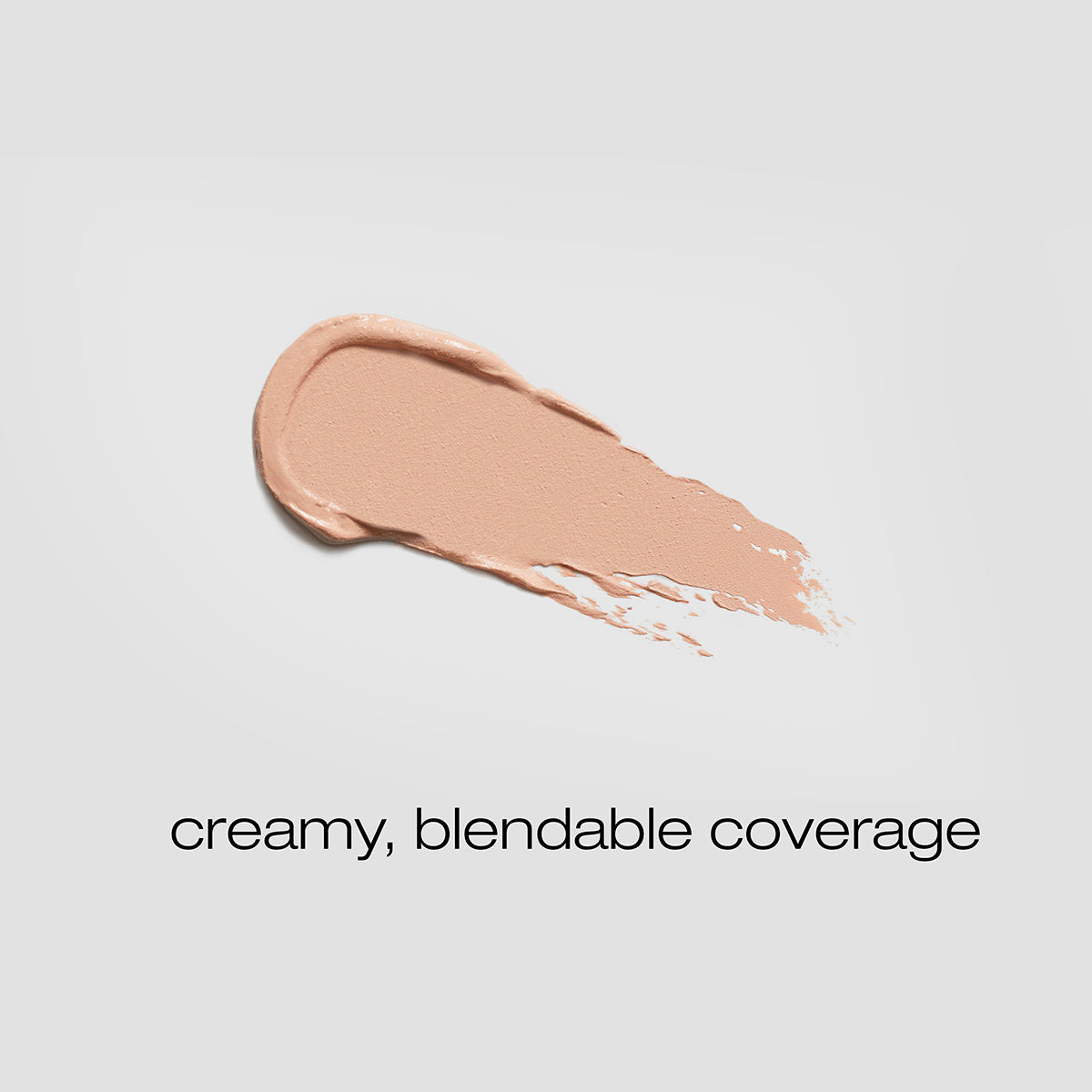 Spread of the custard concealer with description of creamy, blendable coverage