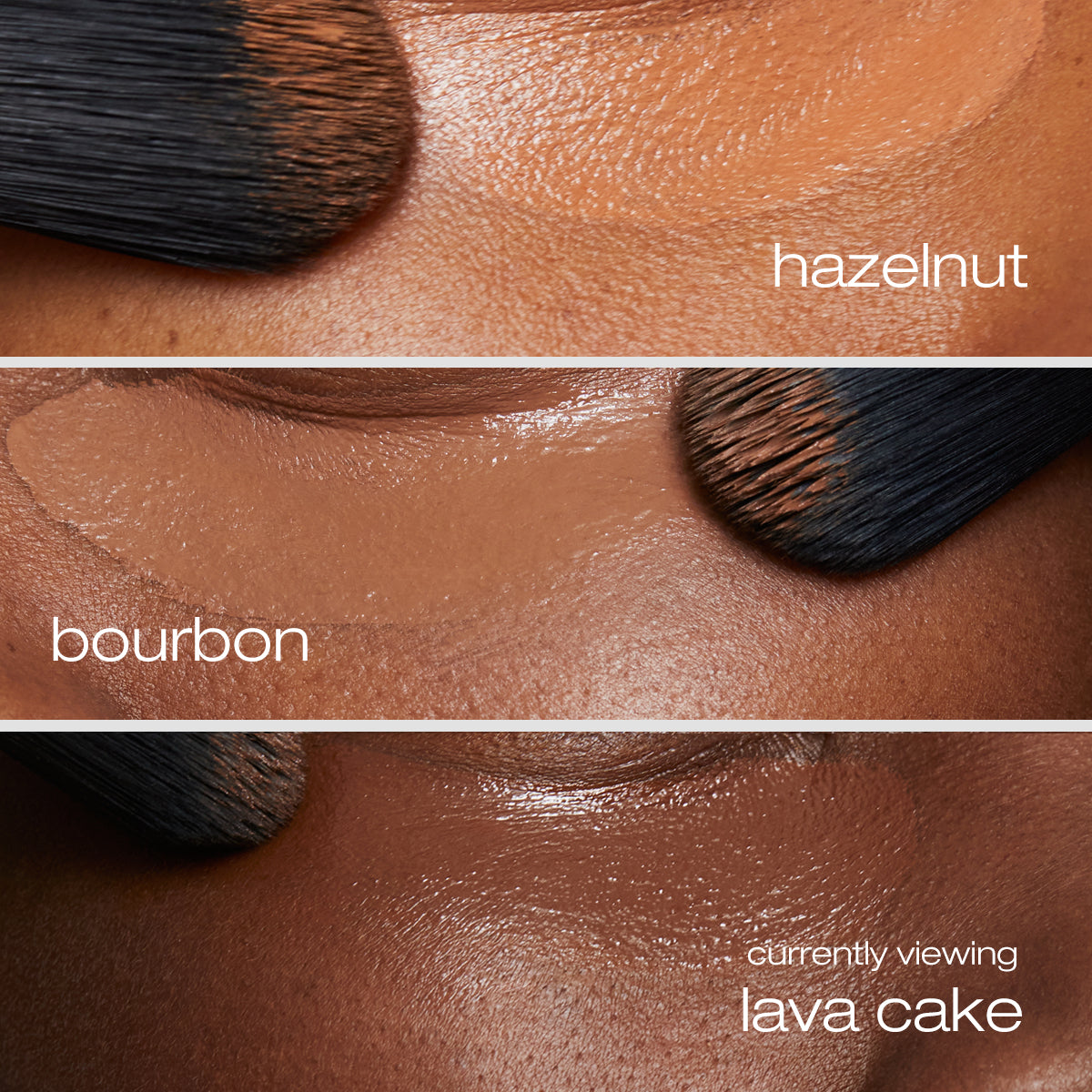 Hazelnut, bourbon, and lava cake applied to undereyes