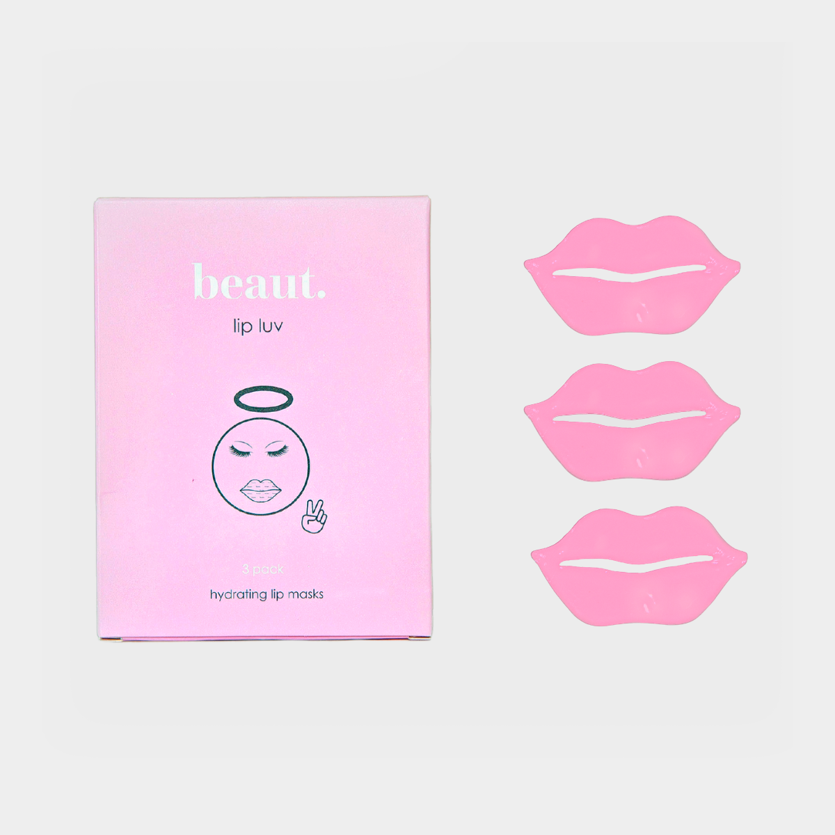 Lip luv hydrating 3 pack pink lip masks by Beaut.